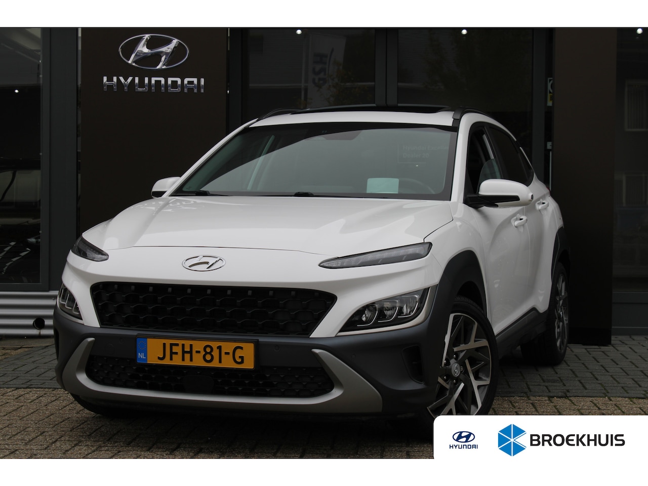 Hyundai Kona - 140pk 1.6 GDI HEV Fashion Design Sky | Schuif-/Kanteldak | Vol-Leder | Stoelverwarming | C - AutoWereld.nl