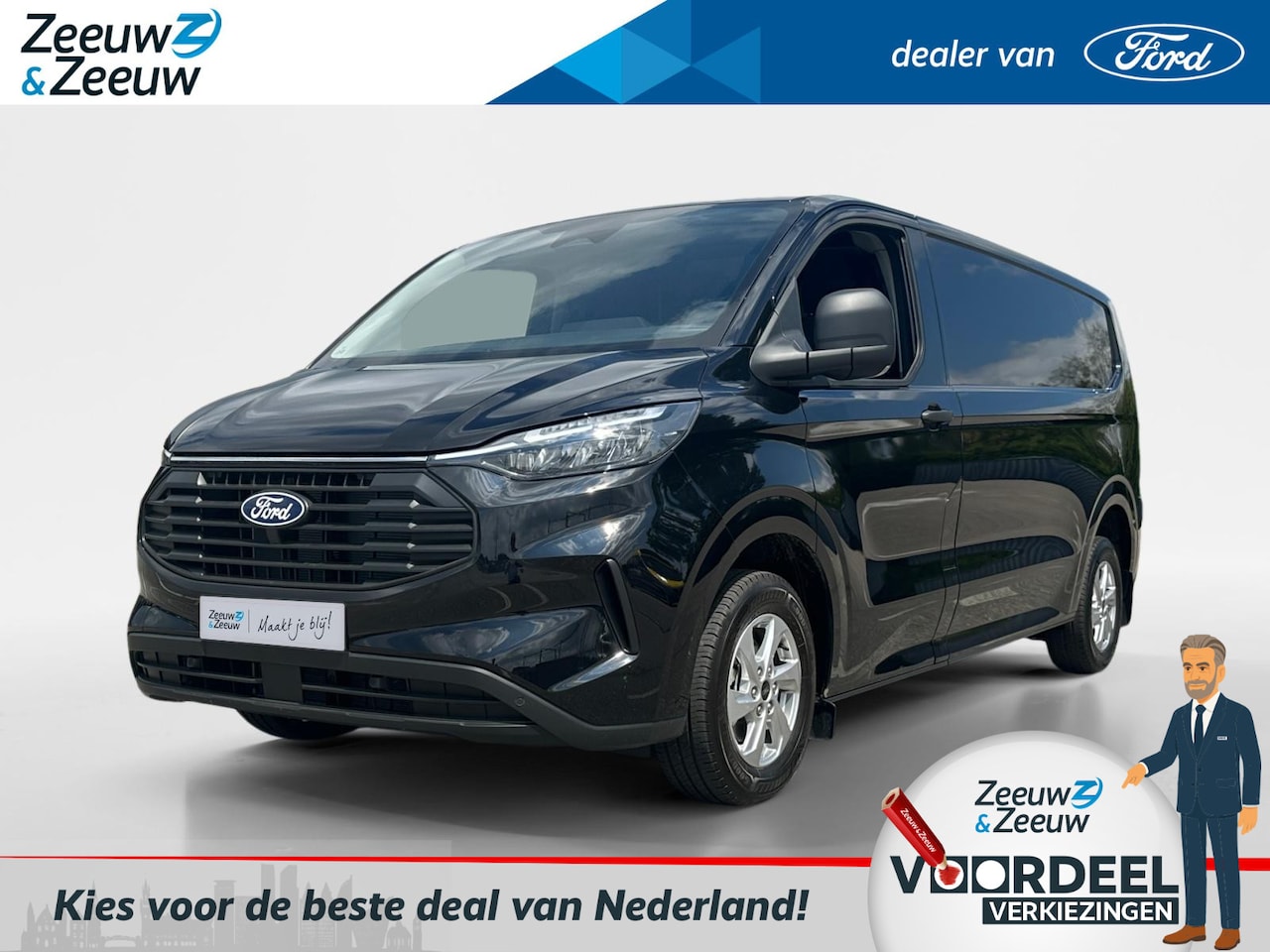 Ford Transit Custom - 320 2.0 TDCI L2H1 Trend 170Pk AWD | Voor en Achterwiel aandrijving | Automaat | Draadloos - AutoWereld.nl