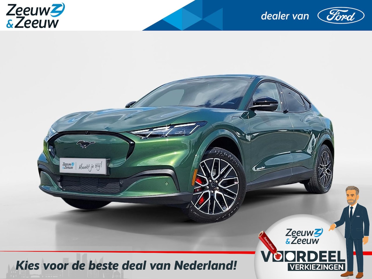 Ford Mustang Mach-E - Extended Premium RWD 88 kWh | Verwachte Levertijd 3 Weken | Prijs Inclusief Ford Voordeel - AutoWereld.nl