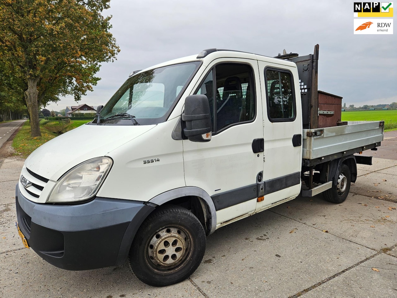 Iveco Daily - 35S14 D 345/ pick up/ dubbelcabine/ hijskraan/ euro 4/ bj 2008 - AutoWereld.nl