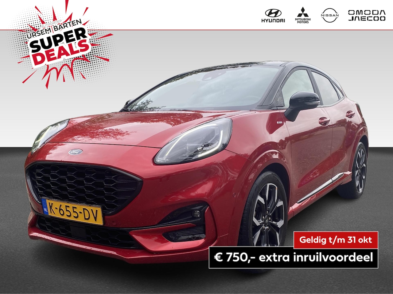 Ford Puma - 1.0 EcoBoost Hybrid ST-Line X | zwart dak | B&O Audio | navigatie | climate |  Apple Carpl - AutoWereld.nl