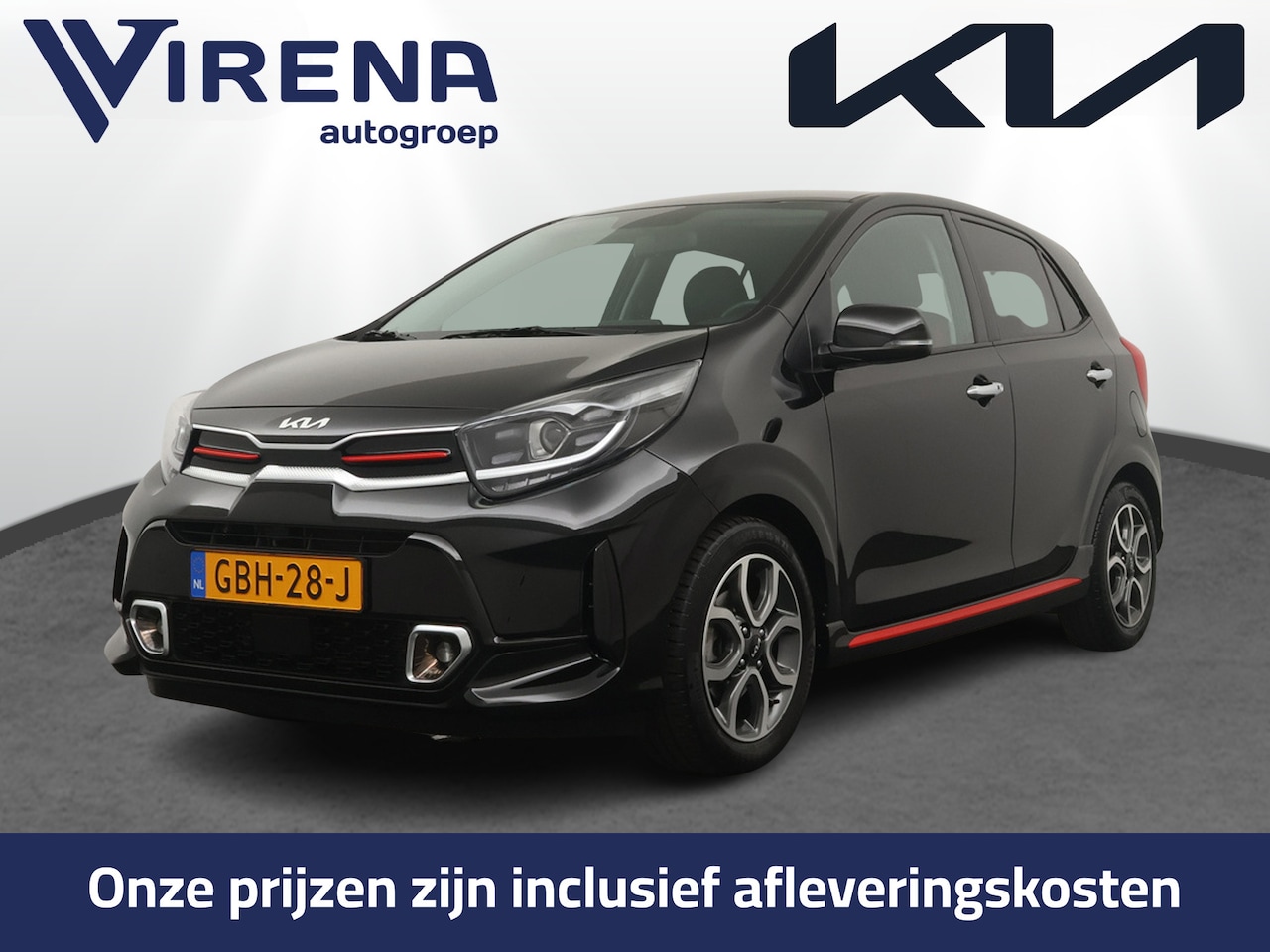 Kia Picanto - 1.0 DPi GT-Line - Leder - Navigatie - Lichtmetalen Velgen 15" - Cruise Control - Climate C - AutoWereld.nl