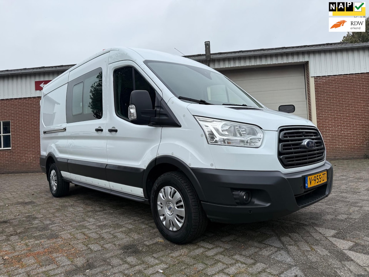 Ford Transit - 350 2.0 TDCI L3H2 Trend optioneel met sortimo inrichting, omvormer en standkachel - AutoWereld.nl