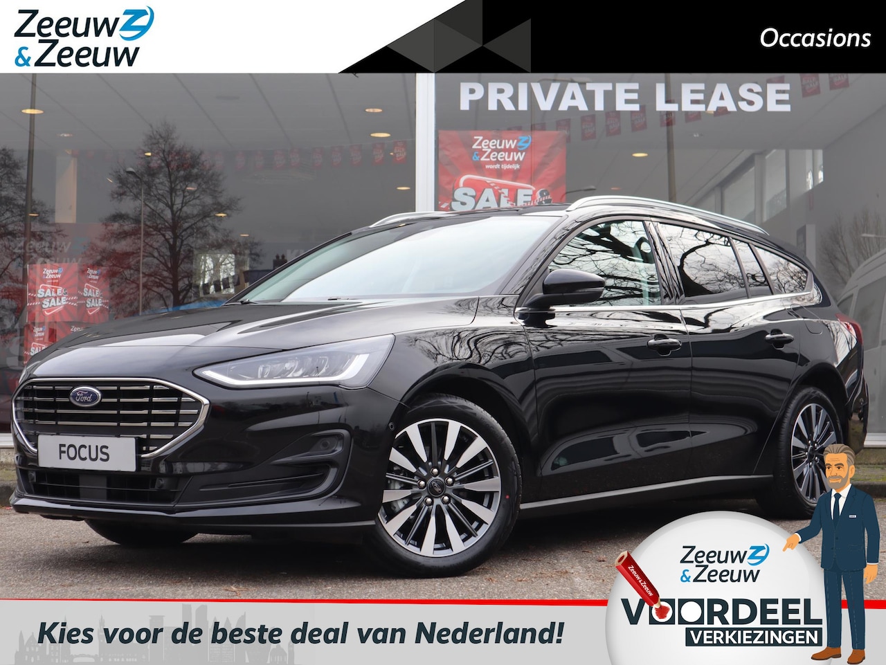 Ford Focus Wagon - 1.0 EcoBoost Hybrid Titanium X | 17" Lichtmetaal | Winterpack | Led verlichting | Camera | - AutoWereld.nl