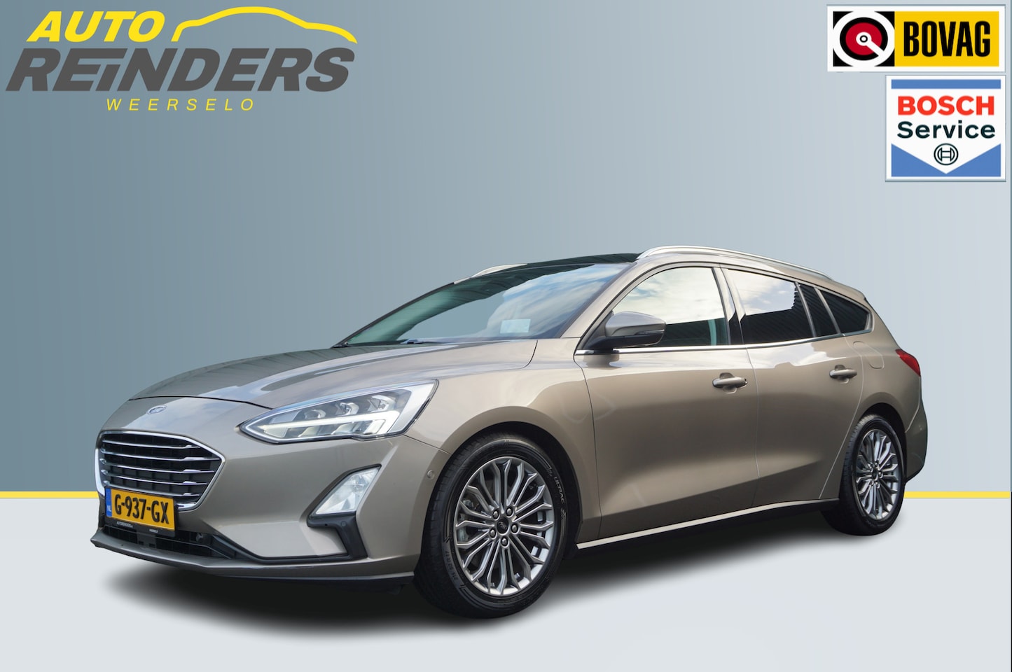 Ford Focus Wagon - 1.0 EcoBoost 125pk Automaat Titanium + Trekhaak/ Camera/ ACC/ LED/ Panoramadak/ Garantie! - AutoWereld.nl