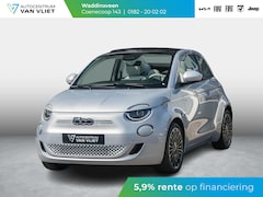 Fiat 500e - Cabrio La Prima 42 kWh | 17% Bijtelling | Clima | Cruise | Leder | 17" | Priv Glass | Wint