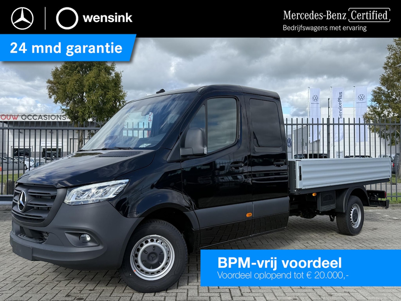 Mercedes-Benz Sprinter - 317 CDI OPEN LAADBAK | AUTOMAAT | DC | MBUX | 6-ZITS | AIRCO | MISTLAMPEN | CRUISE | LED K - AutoWereld.nl