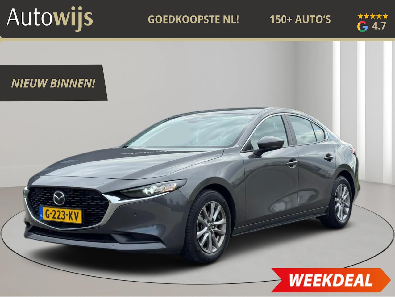 Mazda 3 - 2.0 e-SkyActiv-G M Hybrid 122 Comfort met Bose|LED|CAMERA|HUD|KEYLESS|NL AUTO - AutoWereld.nl