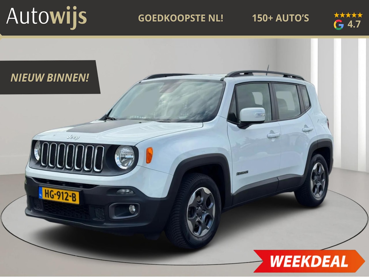 Jeep Renegade - 1.6 E-Torq Sport|LM-VELG|STUURVERWA|GOED ONDERHOUDEN - AutoWereld.nl