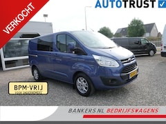 Ford Transit Custom - 2.2 TDCI 155PK, L1H1, Limited, Dubbel Cabine, Airco, 2 x Schuifdeur, Nieuwe motor bij 163.