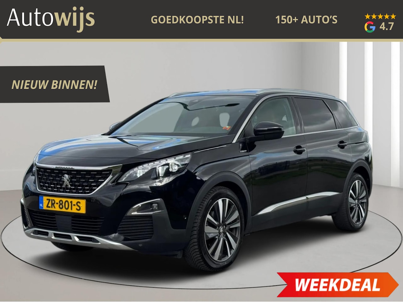 Peugeot 5008 - 1.2 PureTech ALLURE GT-Line|7-PERSOON|LEDER|PANO|NAVI|TREKHAAK|CAMERA - AutoWereld.nl