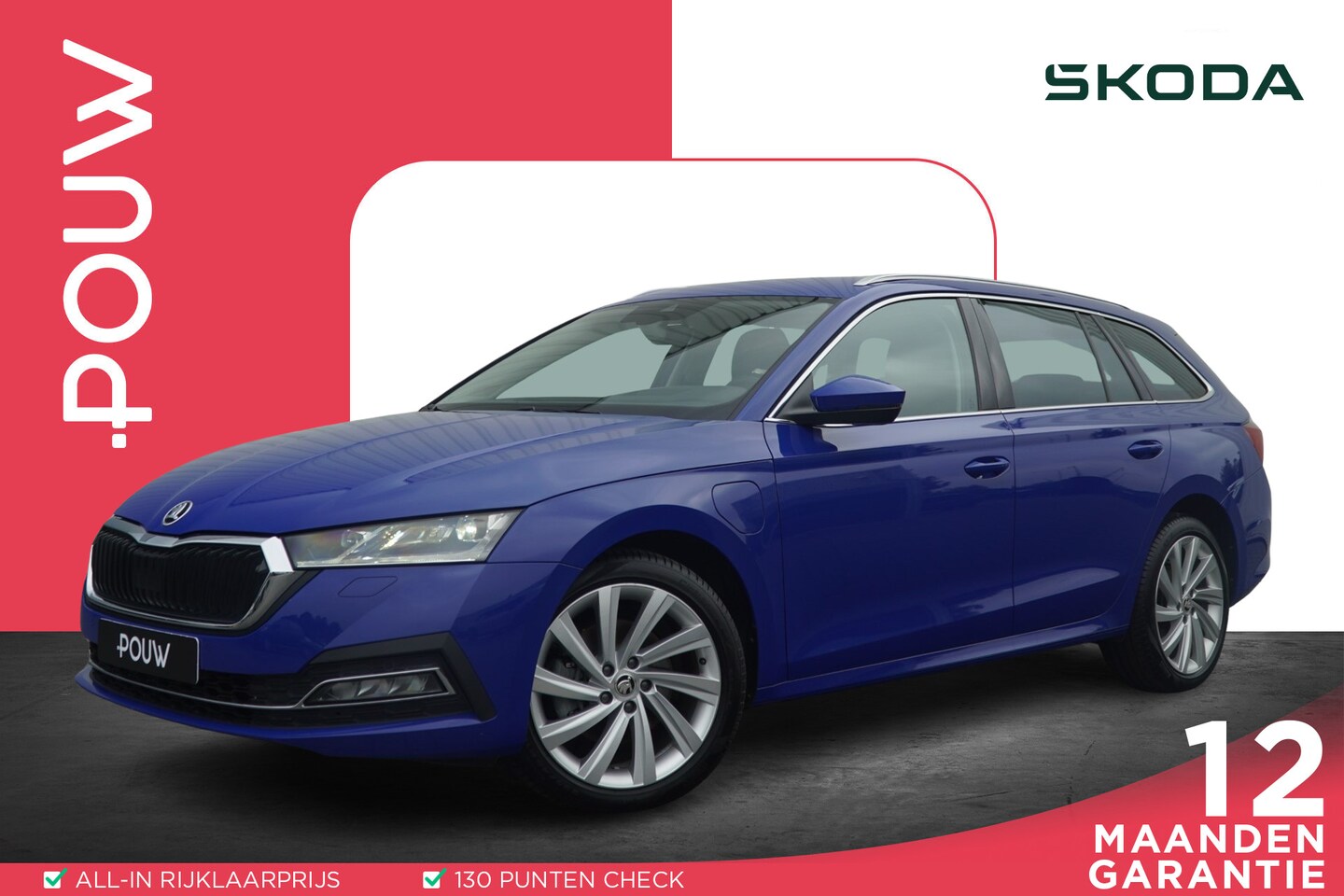 Skoda Octavia Combi - 1.4 TSI 204pk iV PHEV Business Edition Plus | Trekhaak | SoH 94% | Leder | Stoelventilatie - AutoWereld.nl