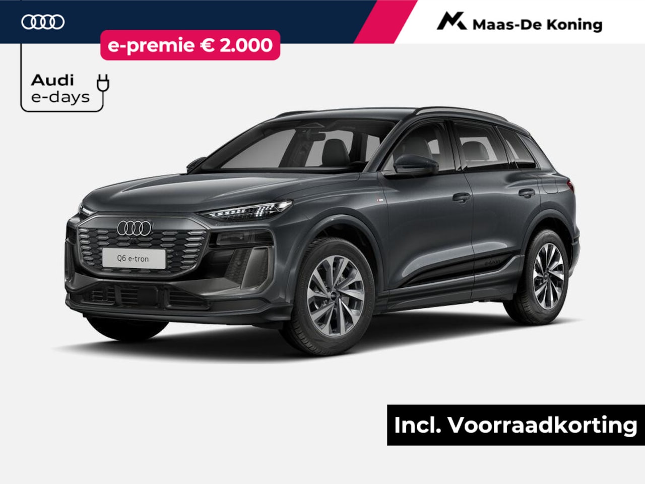 Audi Q6 e-tron - Advanced edition 252 PK · Trekhaak, mechanisch draaibaar · Sportstoel zwart leder-kunstl. - AutoWereld.nl