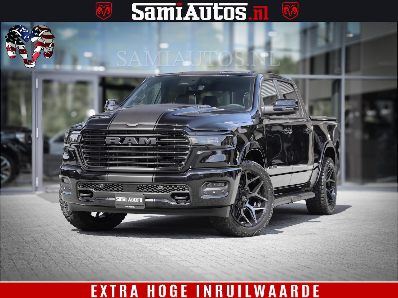 Dodge Ram 1500 - Laramie Night | Face Lift | 420Pk 636 Nn | Extra Groot Scherm + Passagiers Scherm | Comfor - AutoWereld.nl