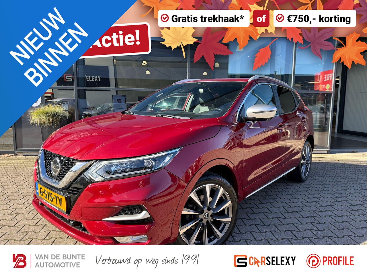 Nissan Qashqai - 1.3 DIG-T Tekna *Trekhaak & Dynamic Pack* - AutoWereld.nl