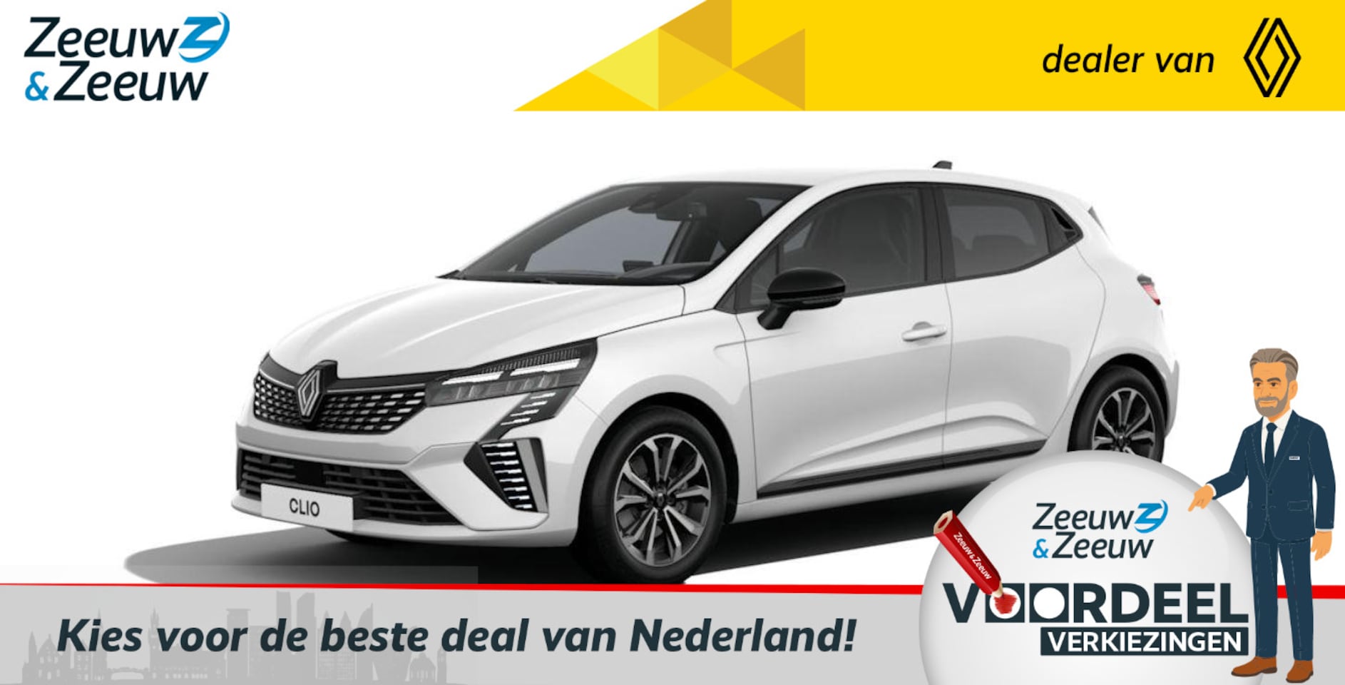 Renault Clio - 1.6 E-Tech Full Hybrid 145 techno | €3000,- korting bij aflevering dit jaar | Snel Leverba - AutoWereld.nl