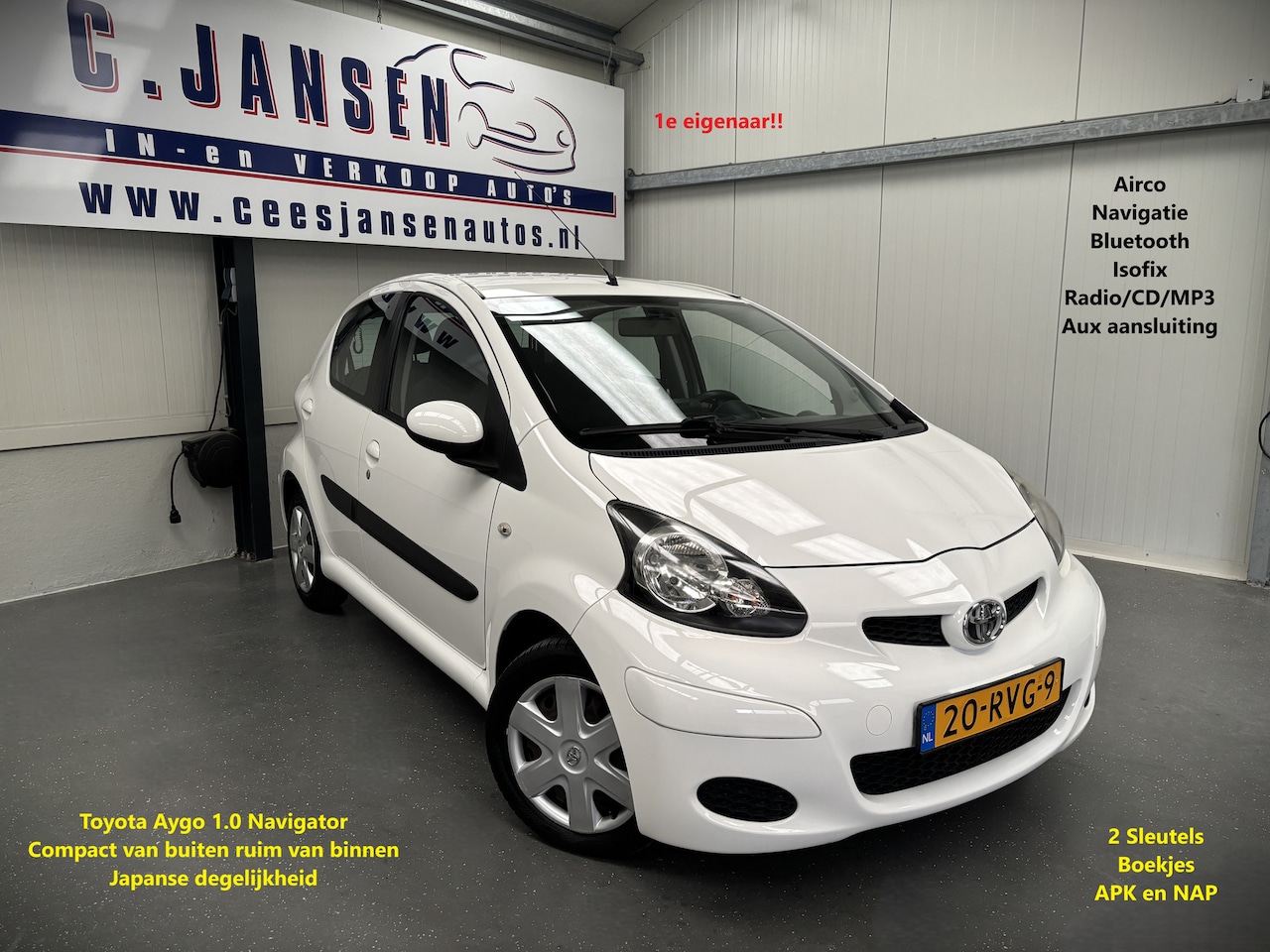 Toyota Aygo - 1.0-12V Comfort Navigator 1e eigenaar!! | Airco | Bluetooth telefoonvoorbereiding | Isofix - AutoWereld.nl