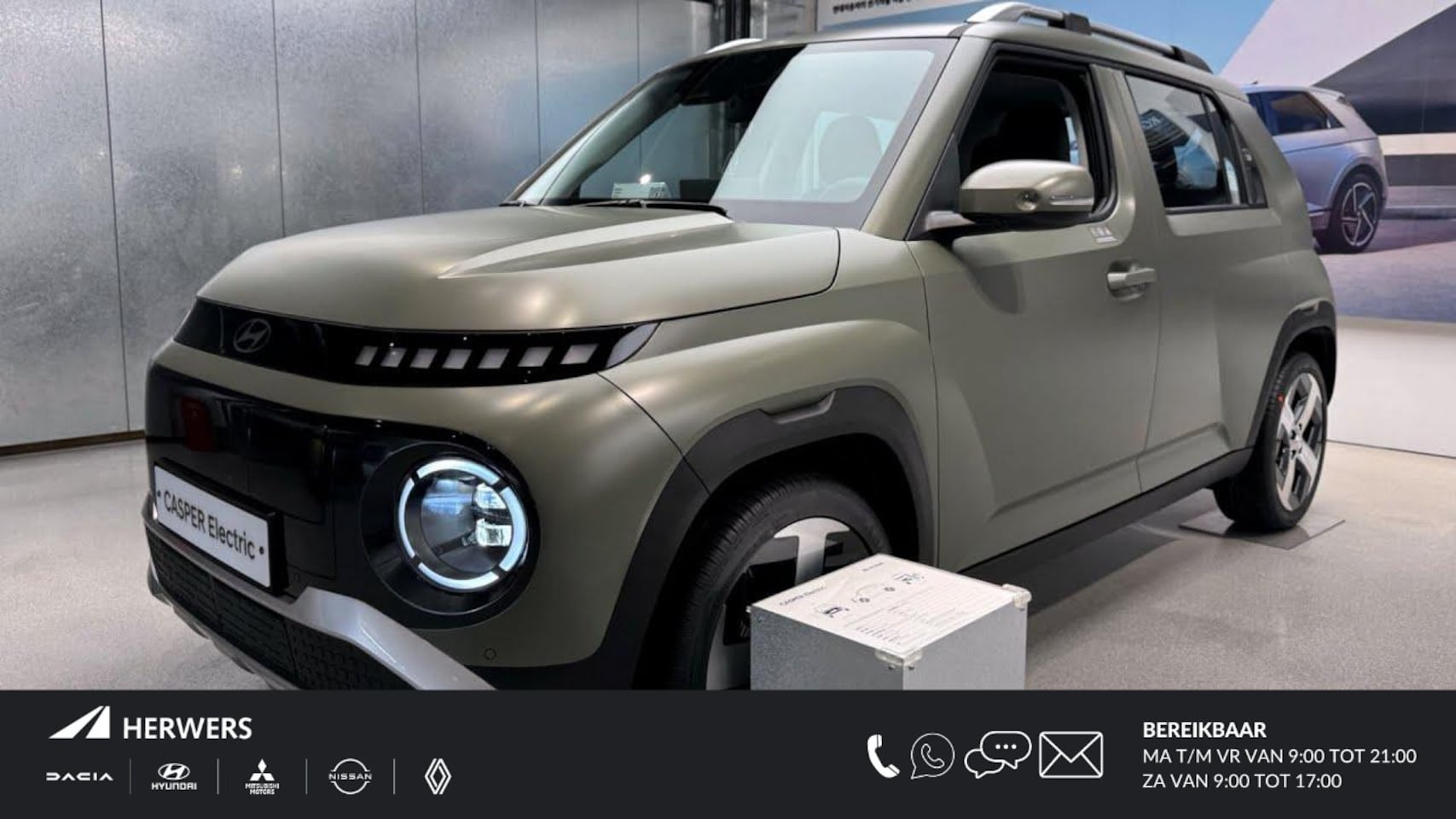 Hyundai Inster - evolve 49 kWh incl Winter- en Techpack unieke kleur Bijarim Khaki Matte - AutoWereld.nl