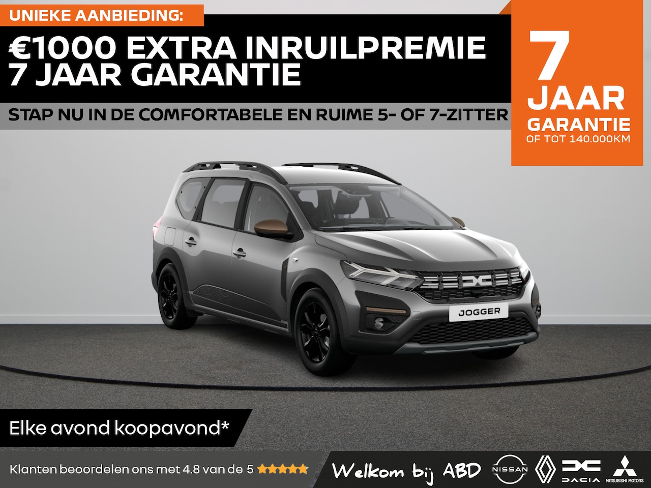Dacia Jogger - Extreme TCe 100 ECO-G | Achteruitrijcamera | Bekleding ‘Extreme’ met rode details | Cruise - AutoWereld.nl