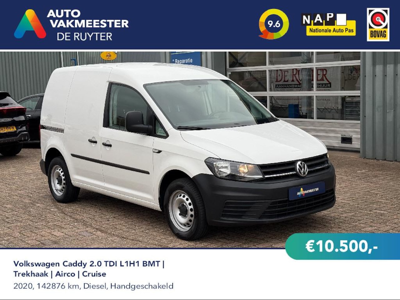Volkswagen Caddy - 2.0 TDI L1H1 BMT | Trekhaak | Airco | Cruise - AutoWereld.nl