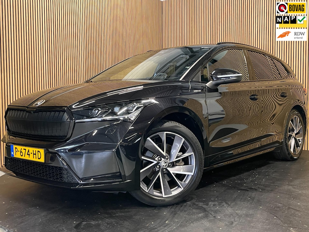 Skoda Enyaq iV - 60 SPORTLINE|AMBIENT LIGHT|KUIPSTOEL|CARPLAY|ACC|STOEL-,STUURVERW.|INCL.BTW|NL-AUTO|1e EIG - AutoWereld.nl