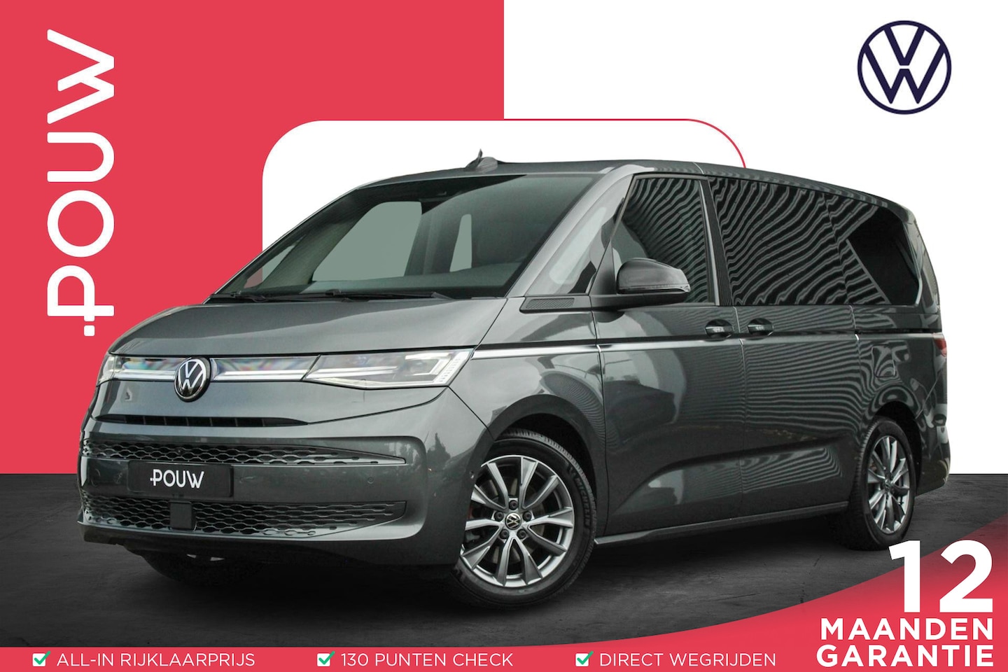 Volkswagen Multivan - 1.4 218pk DSG eHybrid L2H1 Style | Comfort Stoelen | Panoramadak | 7-zits | Elektrische Sc - AutoWereld.nl