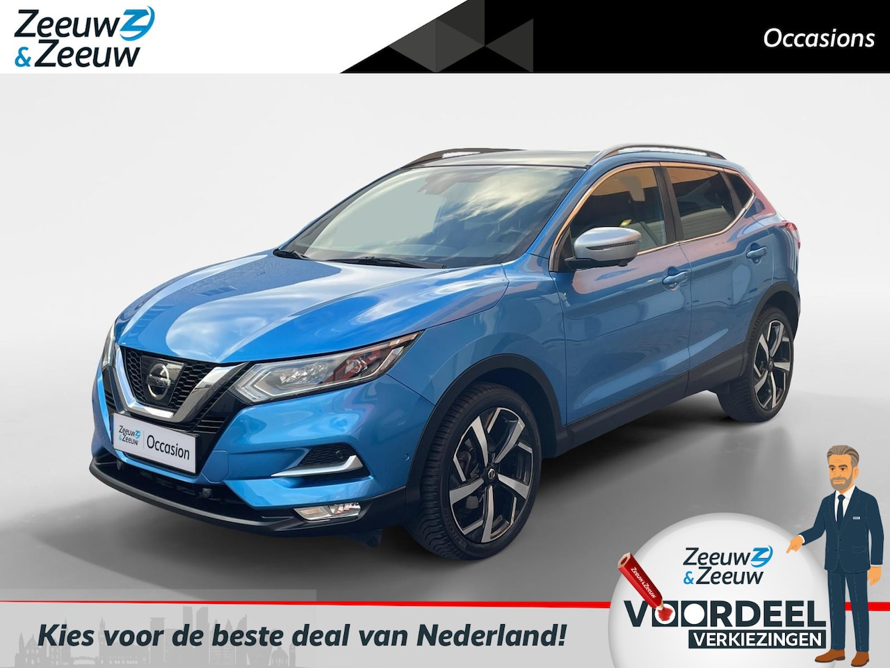 Nissan Qashqai - 1.2 Tekna + | Lederen bekleding| Memory seats| Panoramisch dak|Stoel en voorruitverwarming - AutoWereld.nl