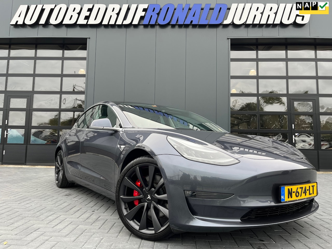 Tesla Model 3 - Performance AWD 75 kWh NL.Auto/462pk/BTW/Autopilot/4 Nieuwe Michelin /1Ste Eigenaar - AutoWereld.nl