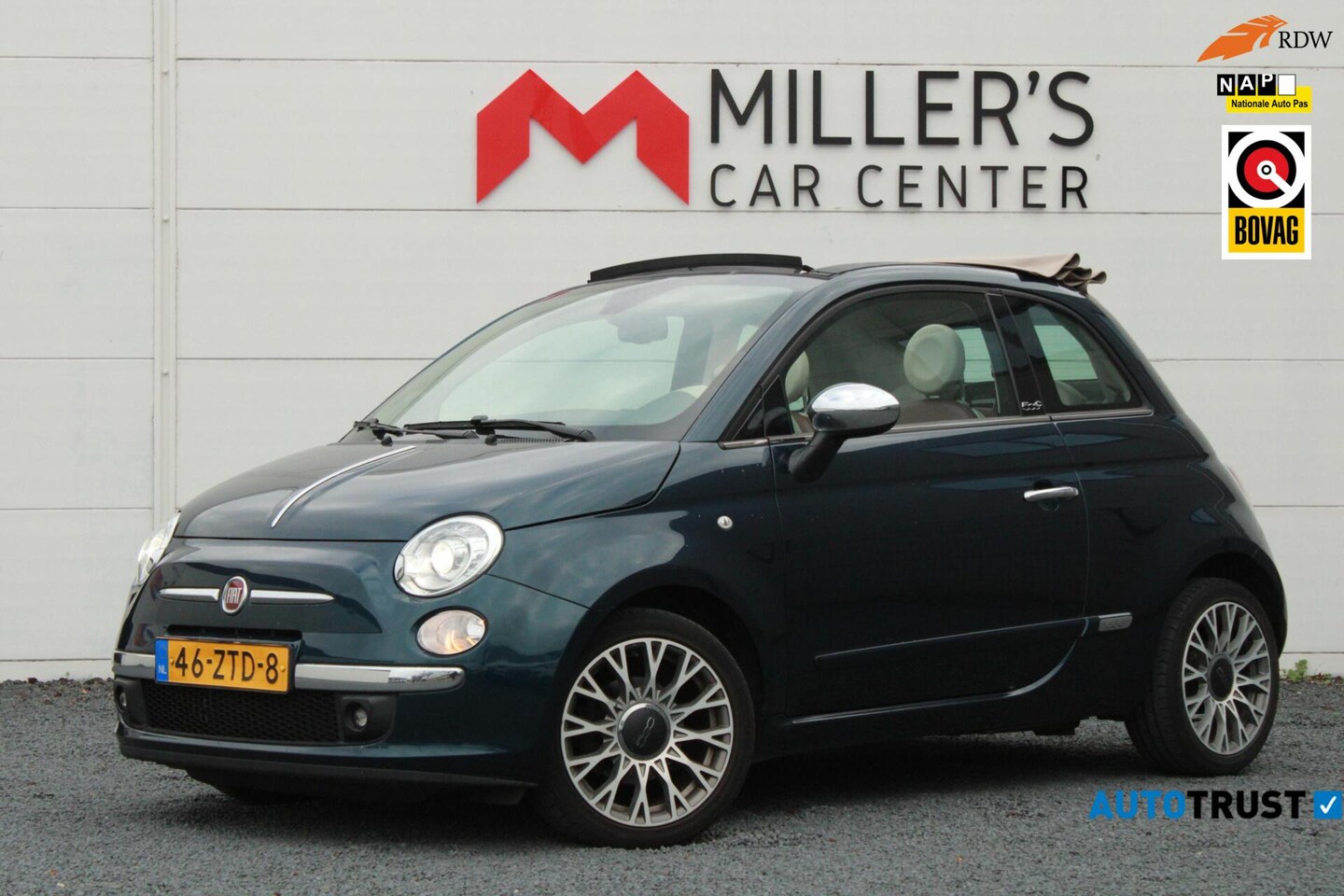 Fiat 500 - 0.9 TwinAir Lounge ORG NL PDC XENON LEDER AIRCO - AutoWereld.nl