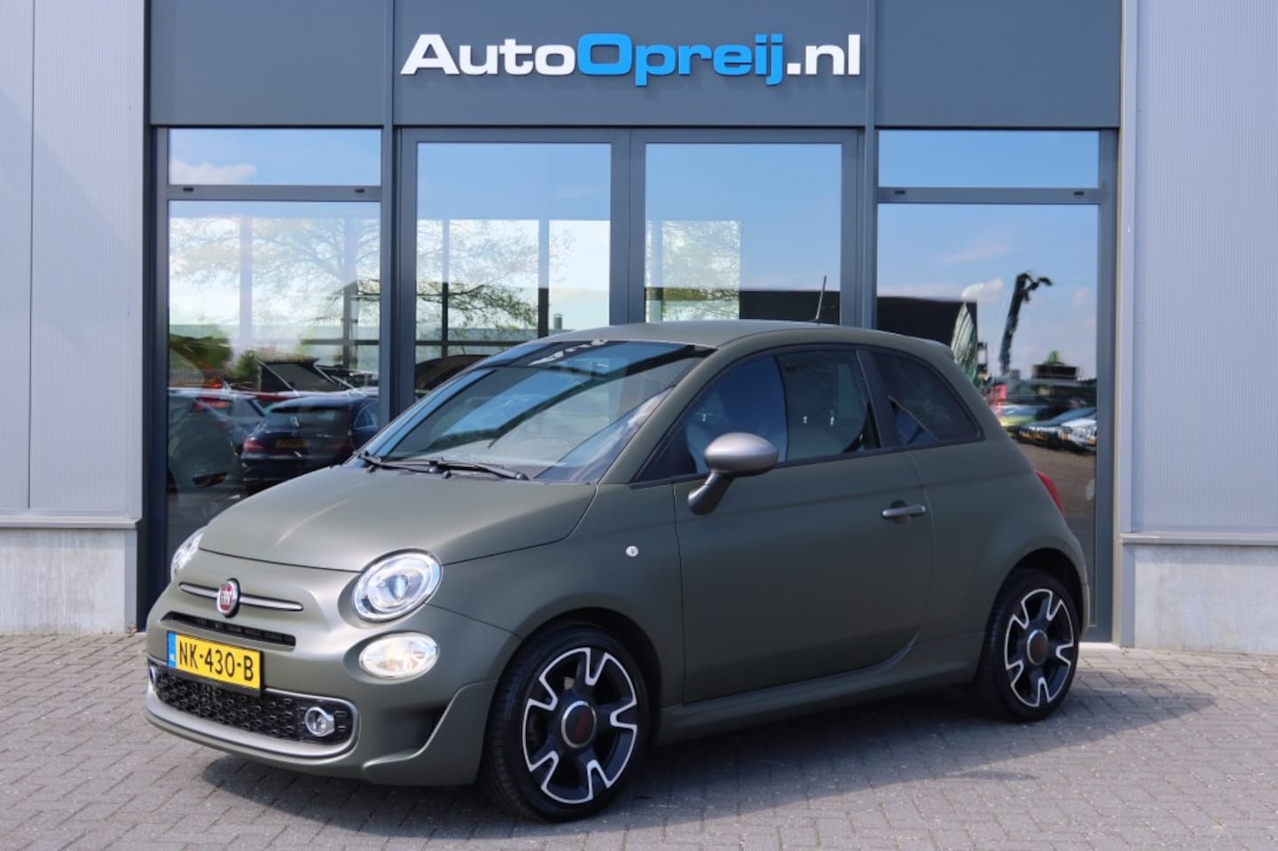 Fiat 500 - 0.9 TwinAir Turbo Sport Airco, NAVI, Cruise, half Leder, mat Gro - AutoWereld.nl