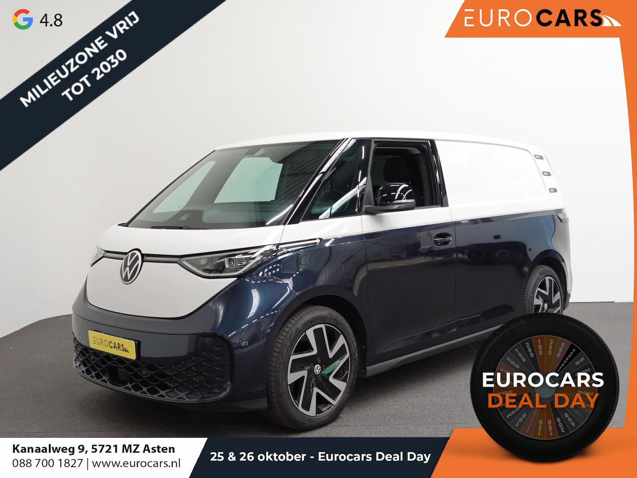 Volkswagen ID. Buzz Cargo - 77 kWh Airco Cruise Control Navi Camera LM velgen Achterklep - AutoWereld.nl