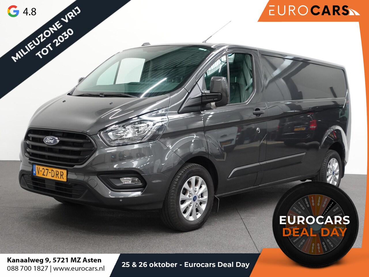 Ford Transit Custom - 300 2.0 TDCI 130pk L2H1 Trend Automaat Airco Navigatie Cruisecontrol Camera Parkeersensore - AutoWereld.nl