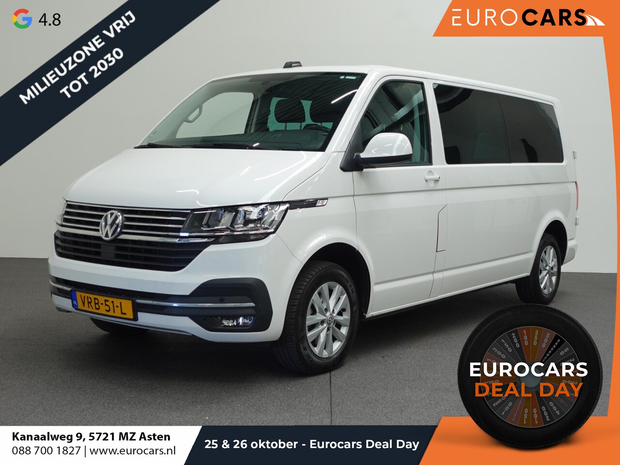Volkswagen Transporter - 150pk Automaat L2 Dubbele cabine Bulli Apple Carplay Cruise control Camera Airco Euro6 - AutoWereld.nl