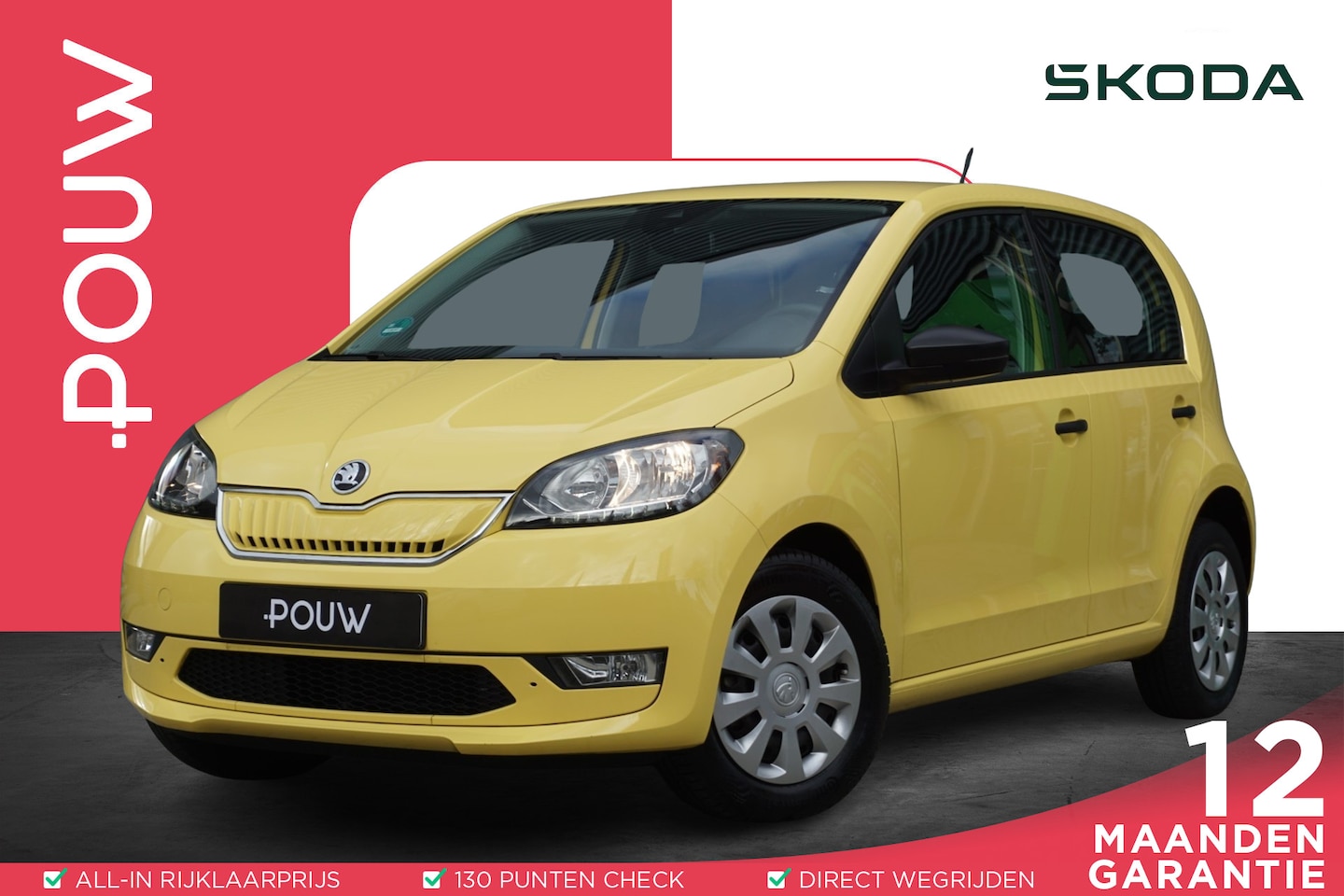 Skoda Citigo e-iV - 83pk EV Ambition | Climate Control | Bluetooth | Elektrische ramen - AutoWereld.nl