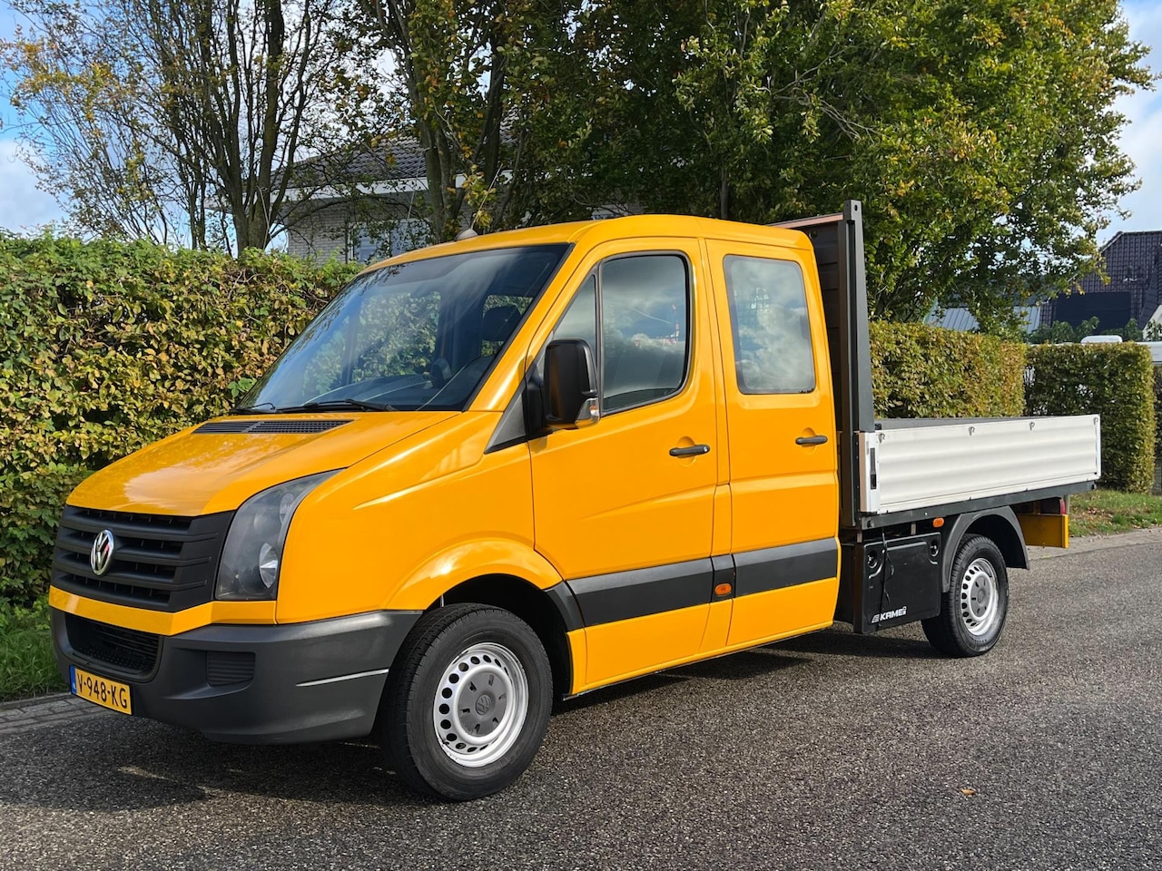Volkswagen Crafter - 35 2.0 TDI 160PK Open Laadbak | Kraan | 3500kg trekgewicht - AutoWereld.nl