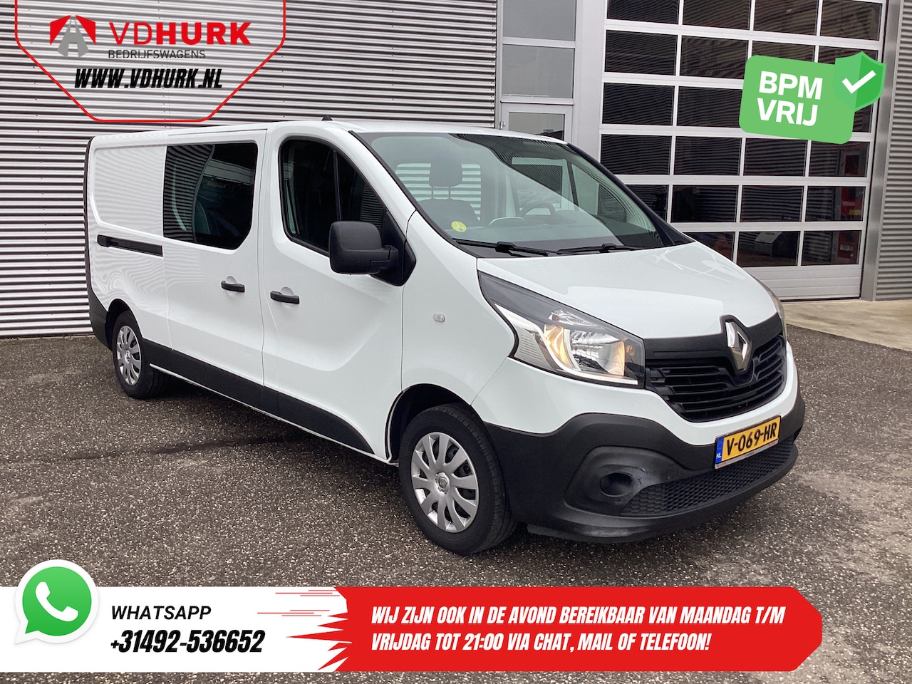 Renault Trafic - 1.6 dCi 125 pk L2 DC Dubbel Cabine BPM VRIJ NL Auto/ Camera/ Cruise/ Navi/ Airco/ Trekhaak - AutoWereld.nl
