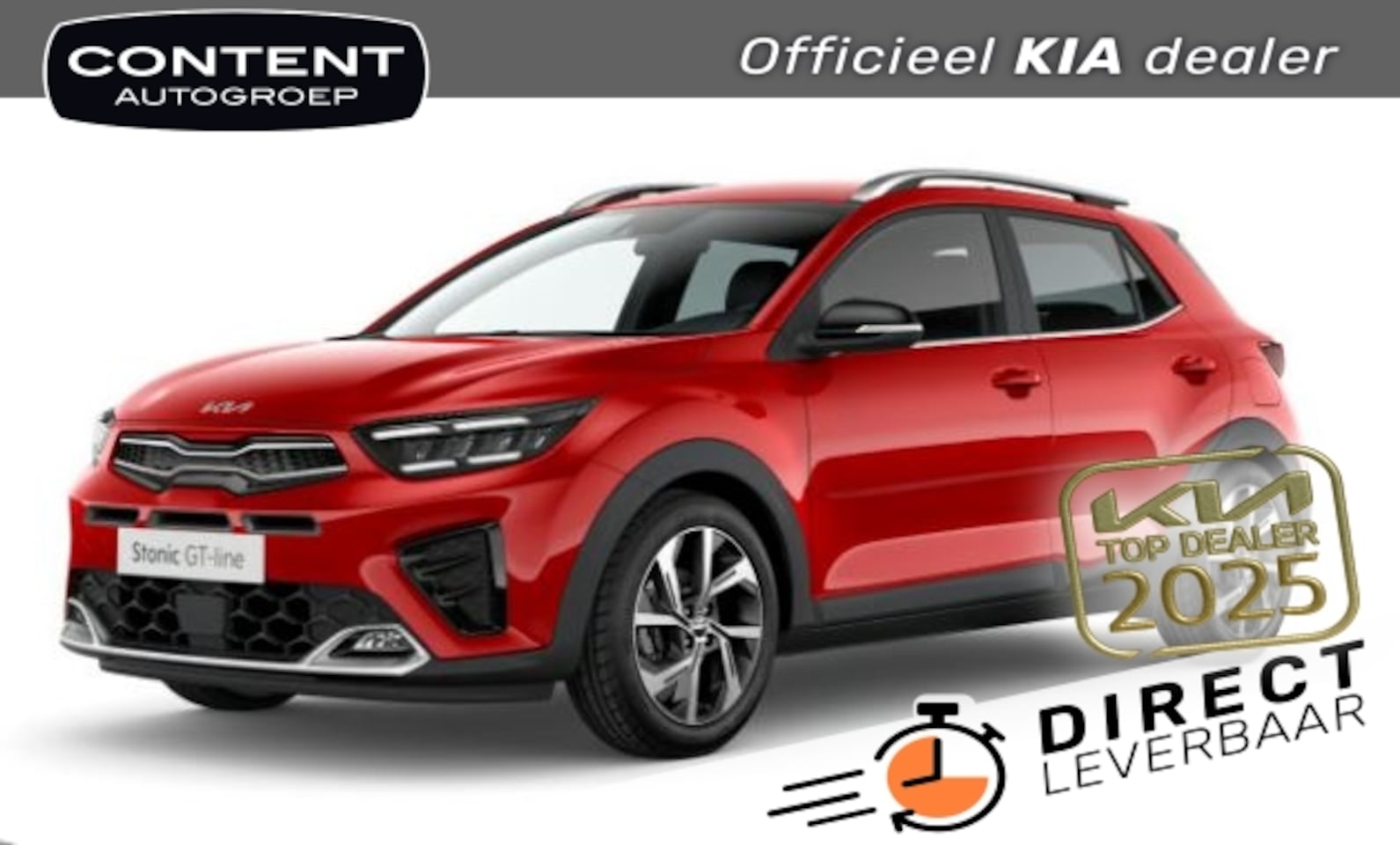 Kia Stonic - 1.0 T-GDi MHEV 100pk GT-Line | Op Voorraad | - AutoWereld.nl