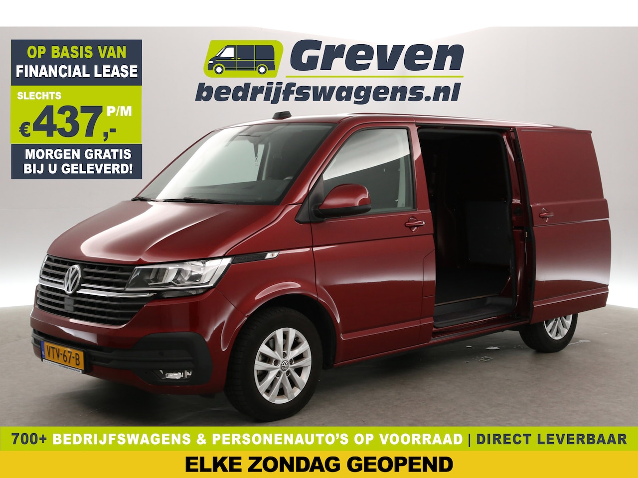 Volkswagen Transporter - 2.0 TDI L1H1 | 150PK | Airco | Cruise | Carplay | Trekh. | 2xSchuifdeur | Parkeersens. - AutoWereld.nl