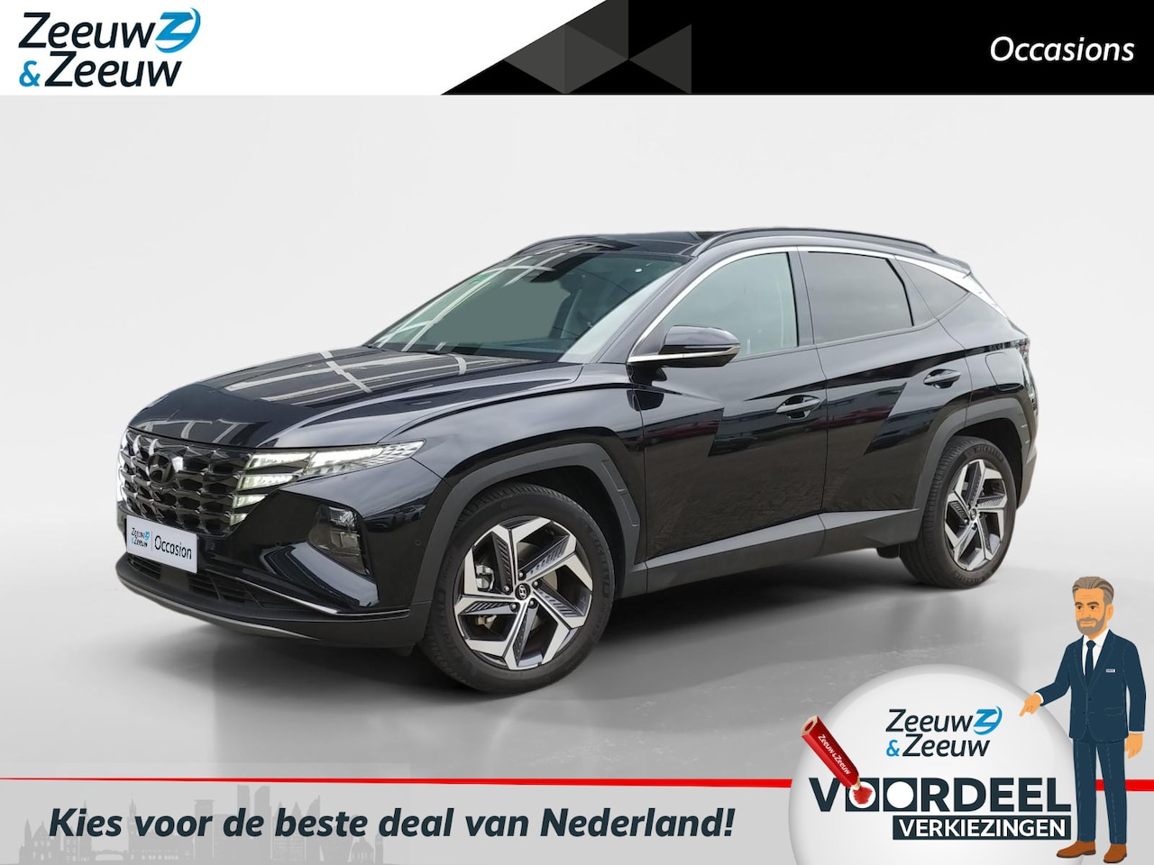 Hyundai Tucson - 1.6 T-GDI HEV Premium Sky | Panoramadak | Leder | 360'' camera | 1.650 kg trekgewicht | - AutoWereld.nl