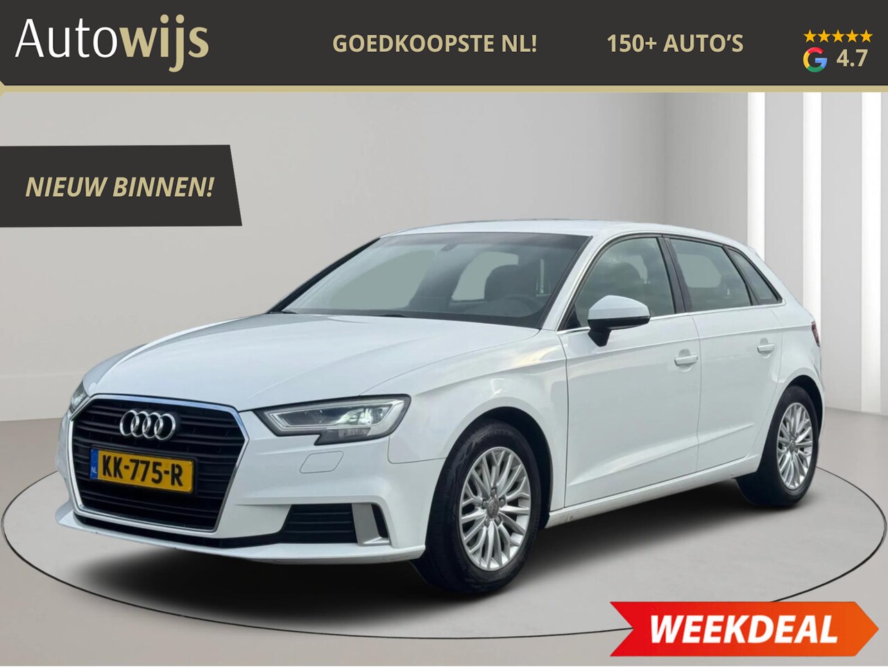 Audi A3 Sportback - 1.0 TFSI Sport Lease Edition|LEDER|LED|AUT|NAVI|LM-VELG - AutoWereld.nl