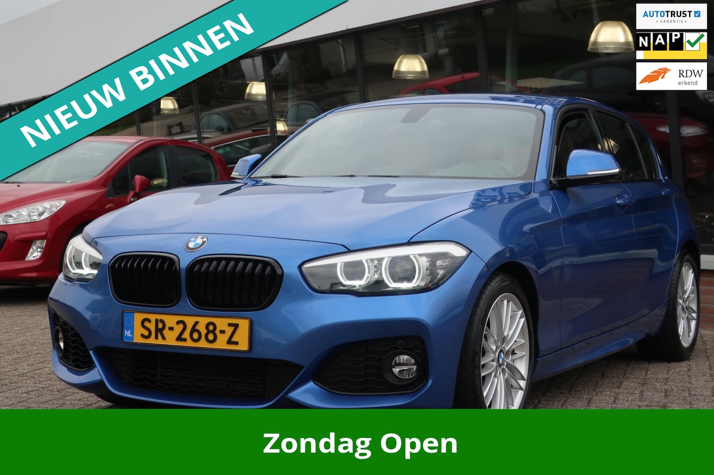 BMW 1-serie - 118i Corporate Lease High Executive M-Sport LED_LEDER_GR-NAVI_KEYLESS_CAM. - AutoWereld.nl