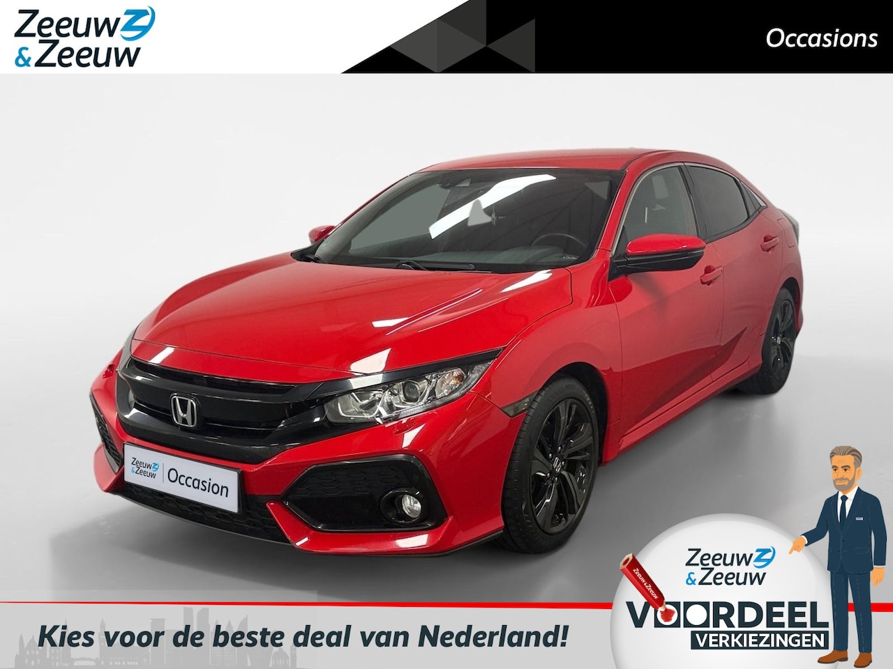 Honda Civic - 1.0 i-VTEC Elegance AIRCO NAVIGATIE BLUETOOTH STOELVERWARMING CRUISE CONTROL ACHTERRUIT RI - AutoWereld.nl