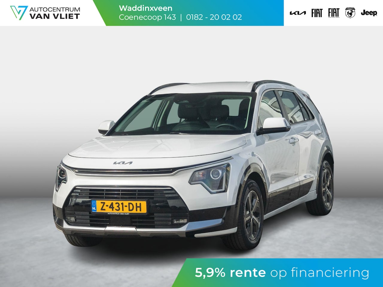 Kia Niro - 1.6 GDi Hybrid DynamicLine l navigatie l apple car play android auto l Alarm - AutoWereld.nl