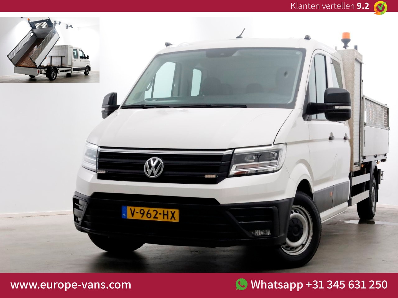 Volkswagen Crafter - 35 2.0 TDI 140pk E6 D.C. Highline Kipper met hoge boorden 09-2017 - AutoWereld.nl
