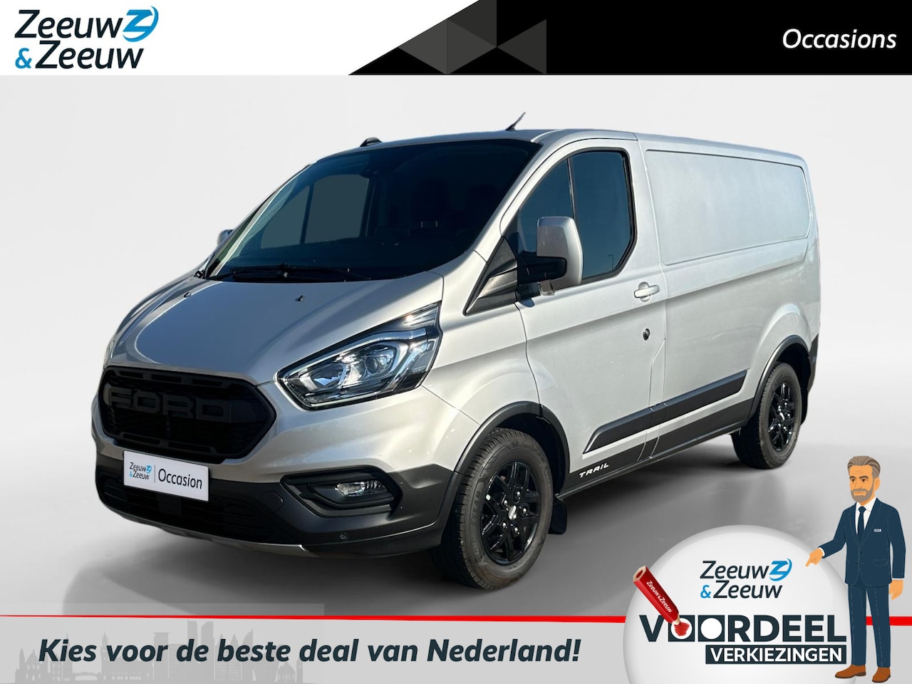 Ford Transit Custom - 300 2.0 TDCI L1H1 Trail | Dodehoek detectie | Navigatie | Apple carplay & Android auto | W - AutoWereld.nl