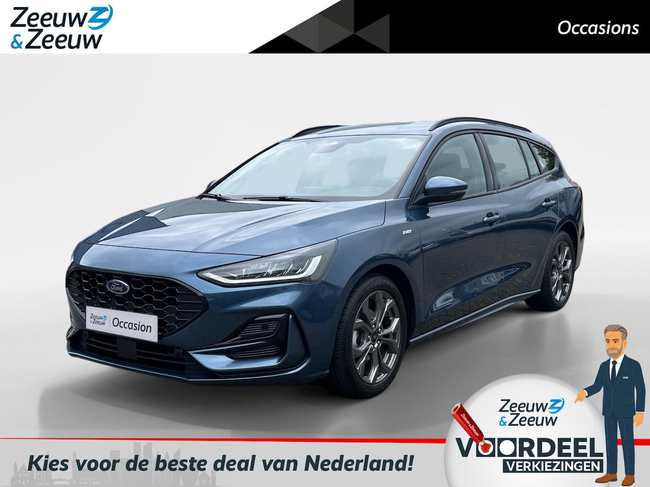 Ford Focus Wagon - 1.0 EcoBoost Hybrid ST Line | Automaat | Navigatie | Apple carplay & Android auto | Parkee - AutoWereld.nl