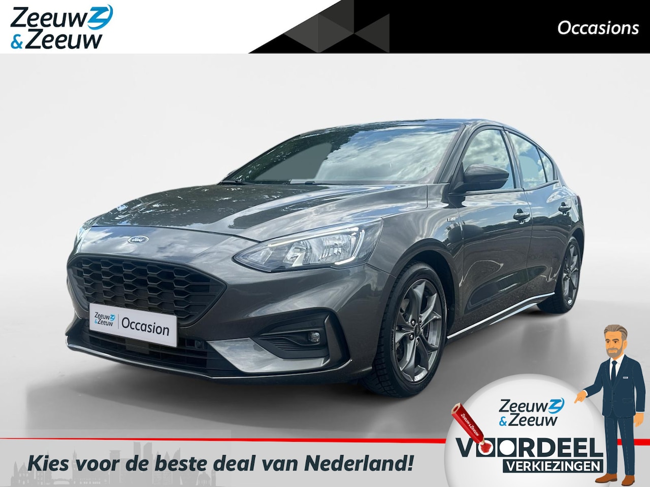 Ford Focus - 1.0 EcoBoost ST Line Business | Navigatie | Apple carplay & Android auto | Parkeersensoren - AutoWereld.nl