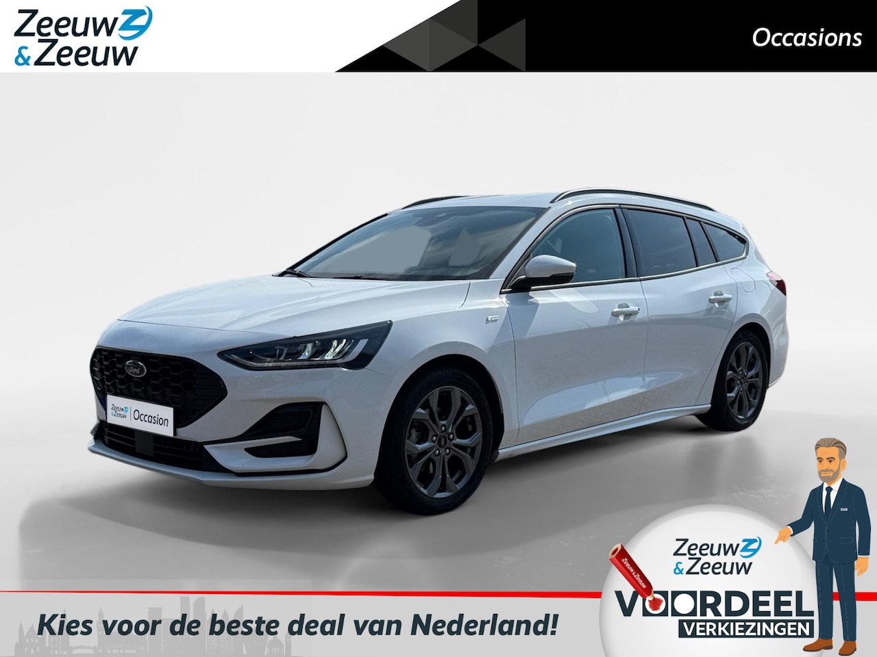 Ford Focus Wagon - 1.0 EcoBoost Hybrid ST Line | Zeer nette auto | Navigatie | Apple carplay & Android auto | - AutoWereld.nl