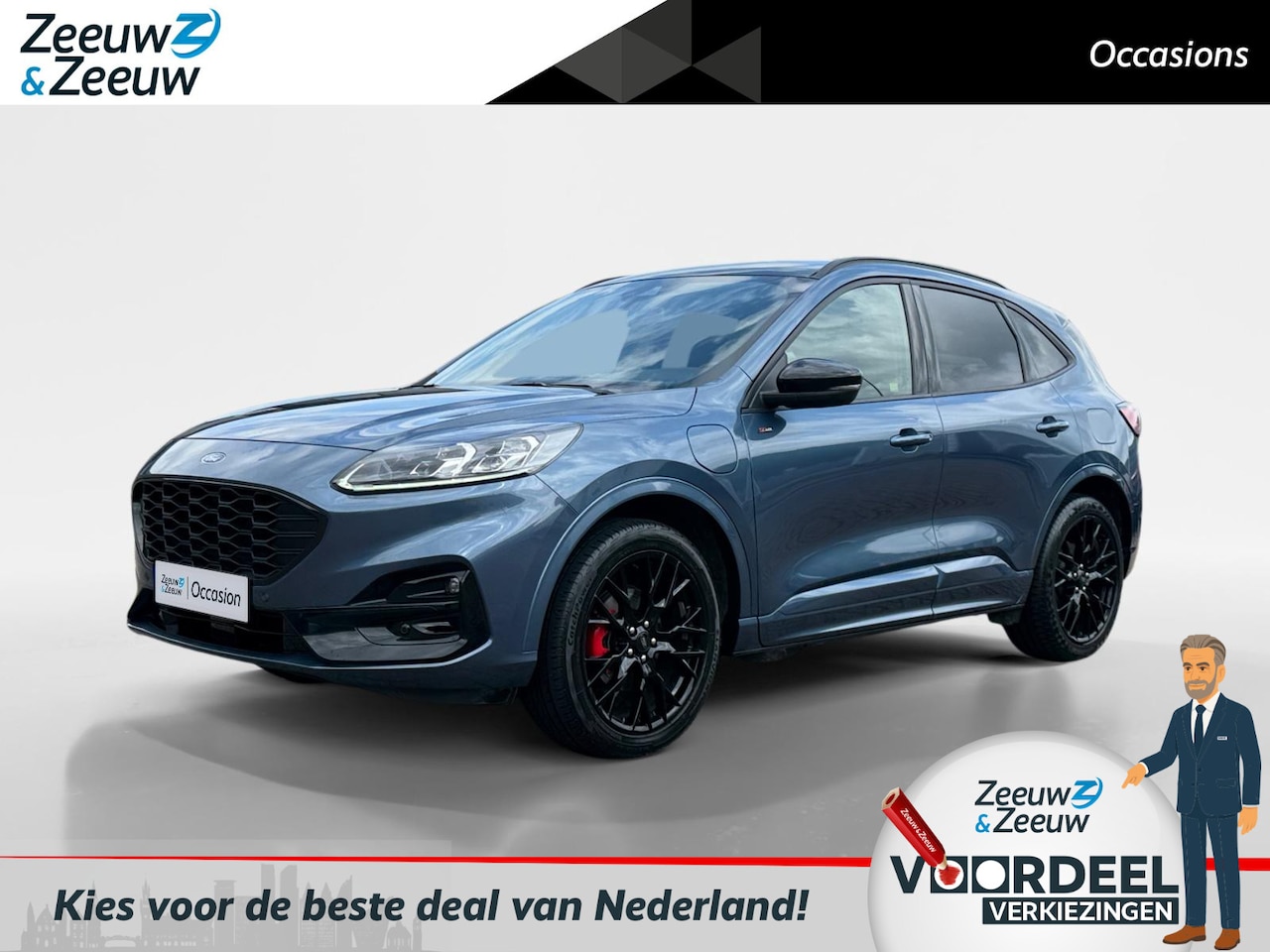 Ford Kuga - 2.5 PHEV ST-Line X | Black pack | Automaat | Navigatie | Cruise control | Elektrische acht - AutoWereld.nl