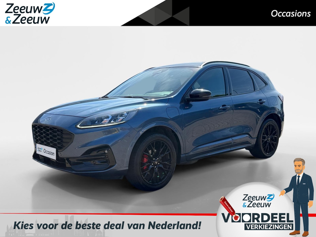 Ford Kuga - 2.5 PHEV ST-Line X | Black pack | Automaat | Navigatie | Cruise control | Elektrische acht - AutoWereld.nl